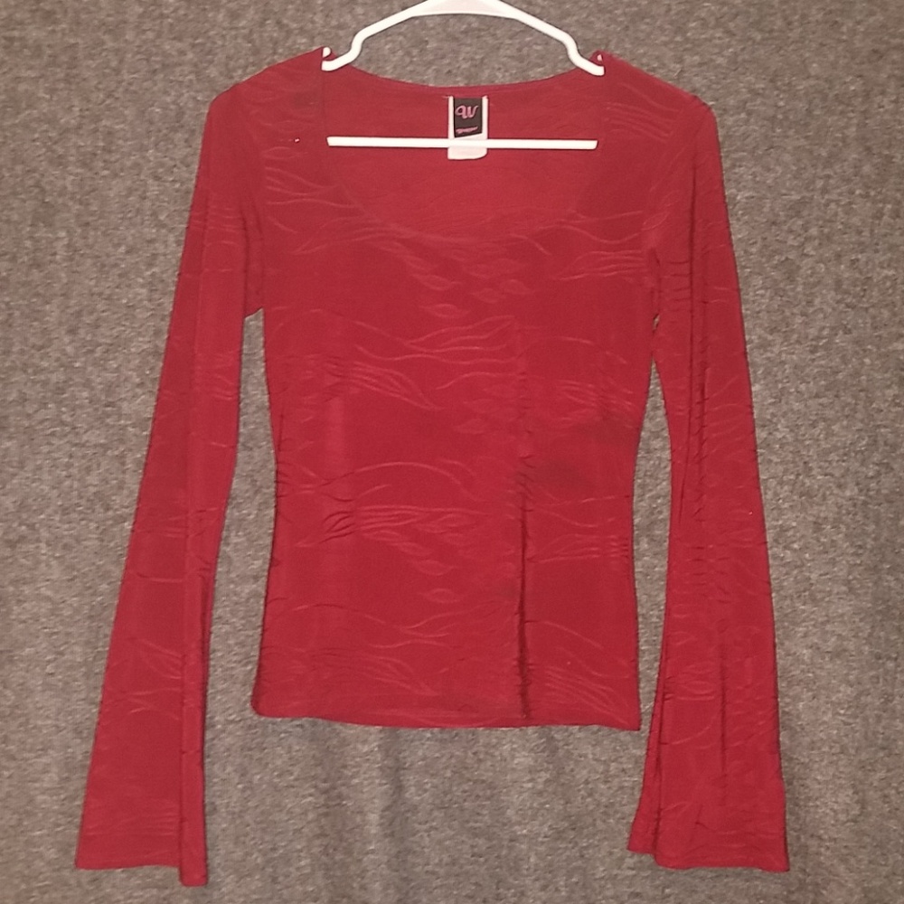 Black Low Cut Blouse Top